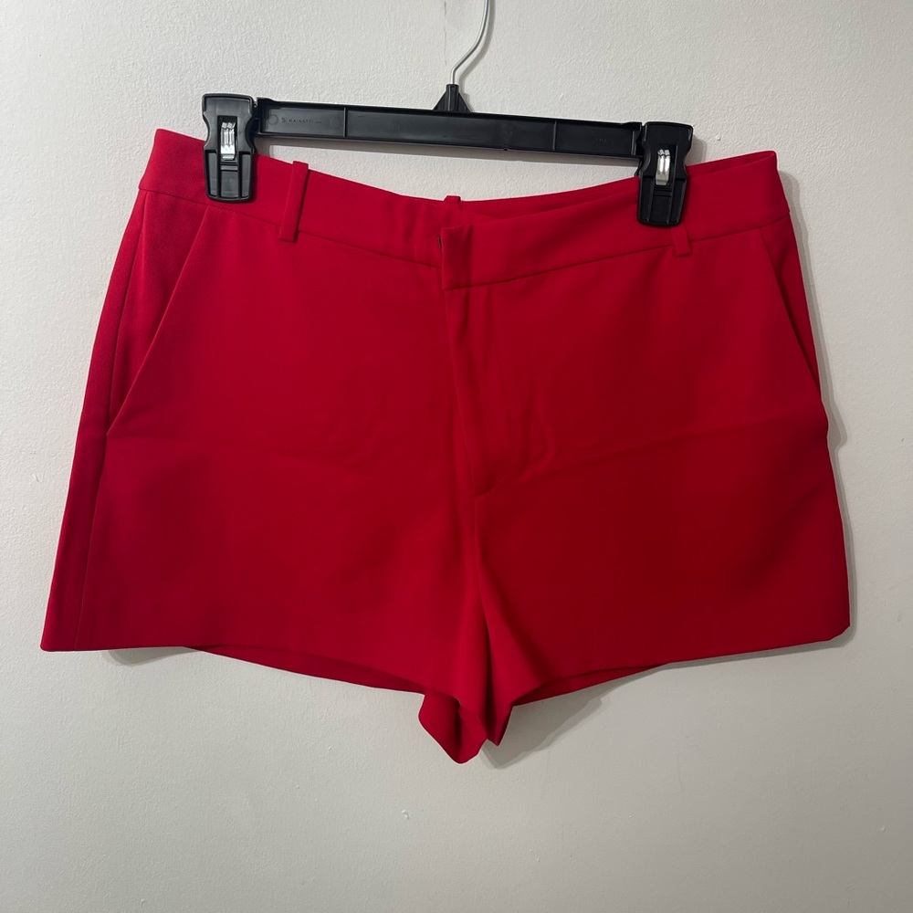 Alice + Olivia Bold Red High Waist Shorts